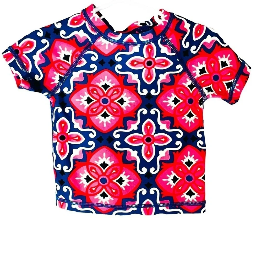 Tea Collection Girl's‎ Short Sleeve Rash Guard Swim Shirt
